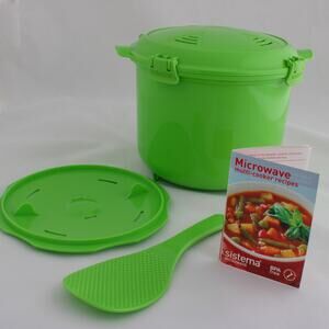 Sistema Lime Green Rice Microwave Multicooker Steamer Hard to find color!